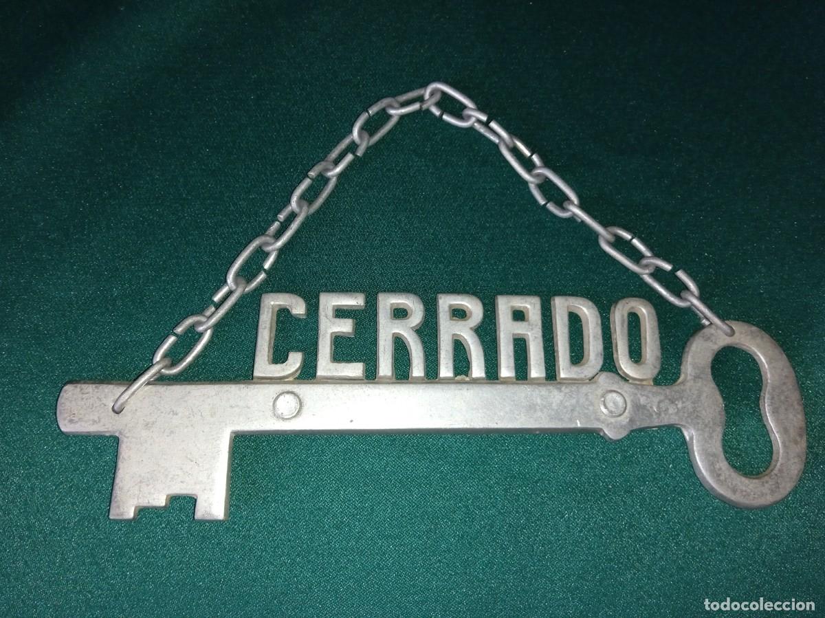 Vintage: Cartel de CERRADO, Tienda. - Foto 2
