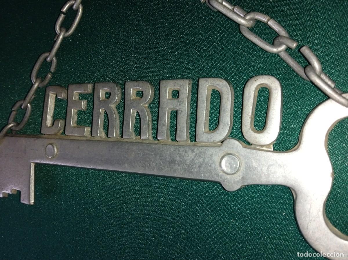 Vintage: Cartel de CERRADO, Tienda. - Foto 3