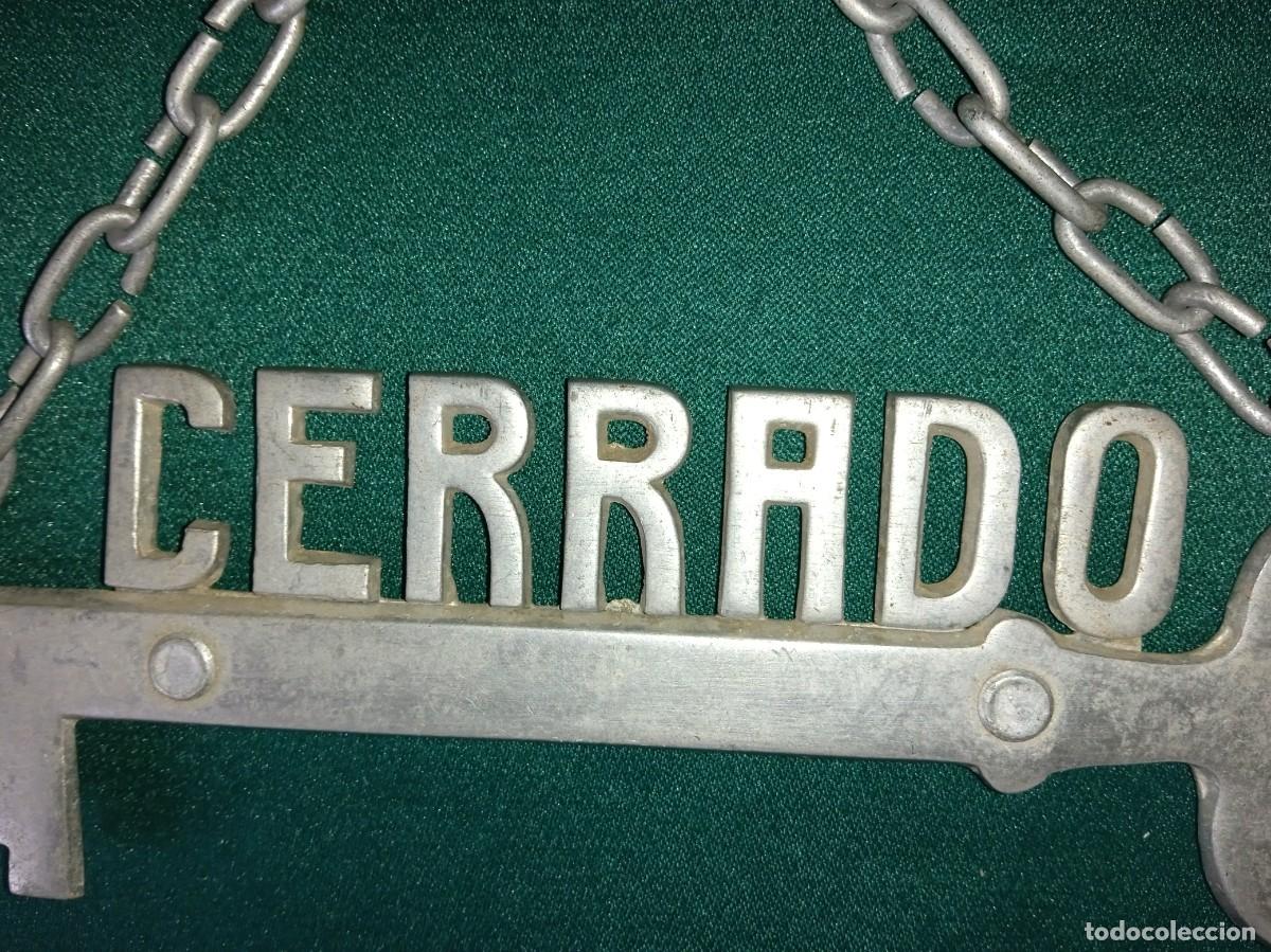 Vintage: Cartel de CERRADO, Tienda. - Foto 4