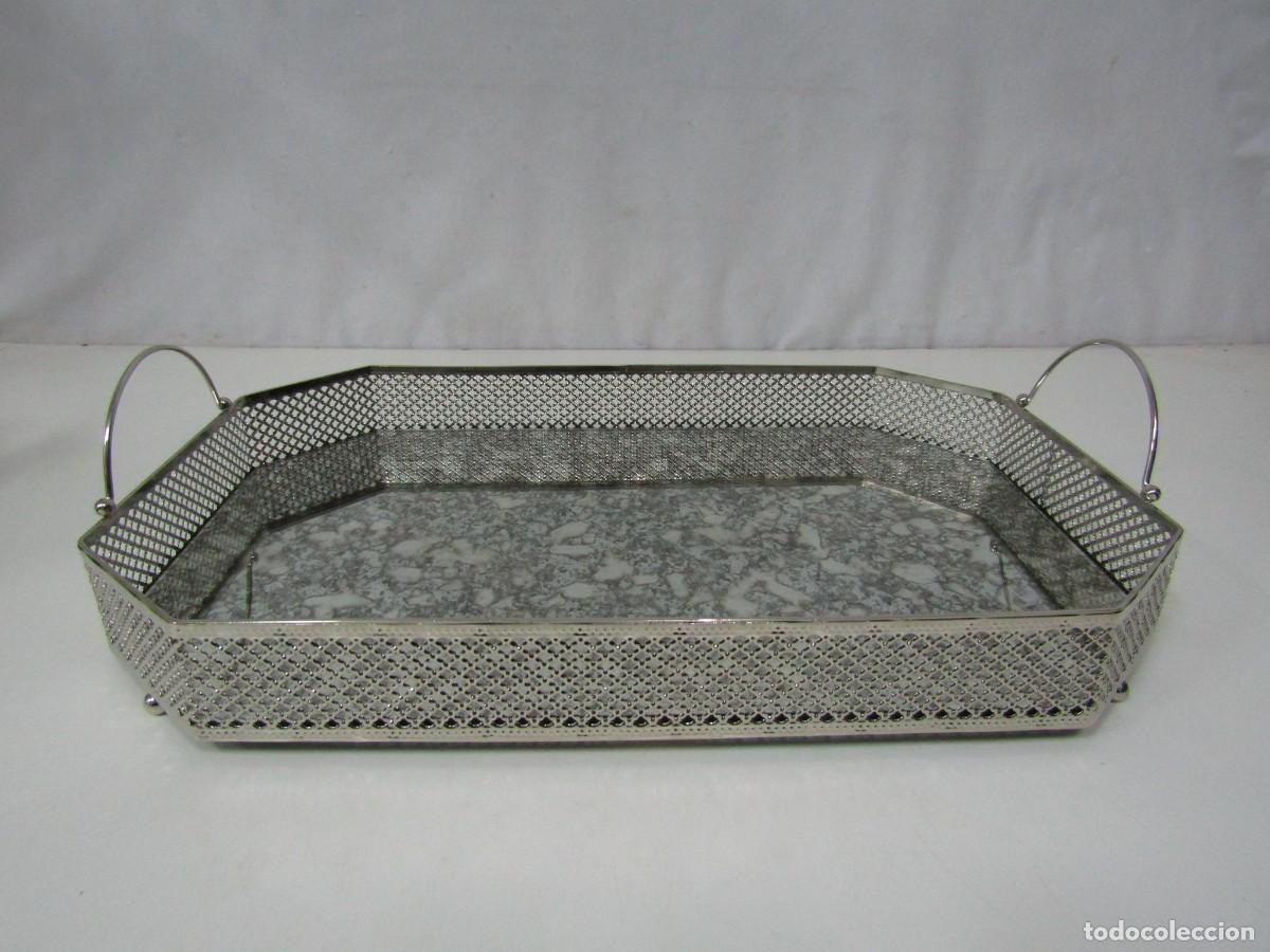 Vintage: BANDEJA DE SERVICIO PLATEADA MULTIFUNCIONAL ZARA HOME 45 CM