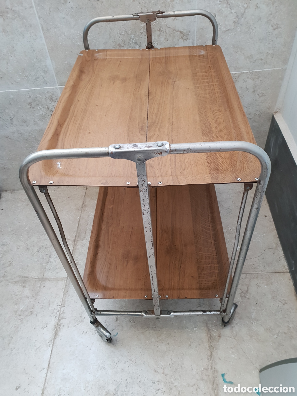 Vintage: Mesa camarera plegable. - Foto 3