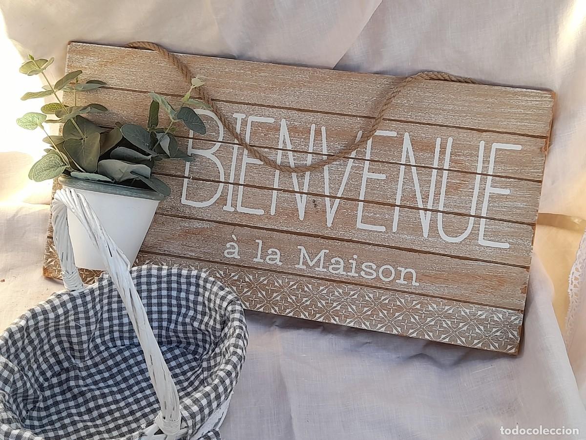Vintage: Cartel &rdquo;bienvenido&rdquo; de madera - Foto 1