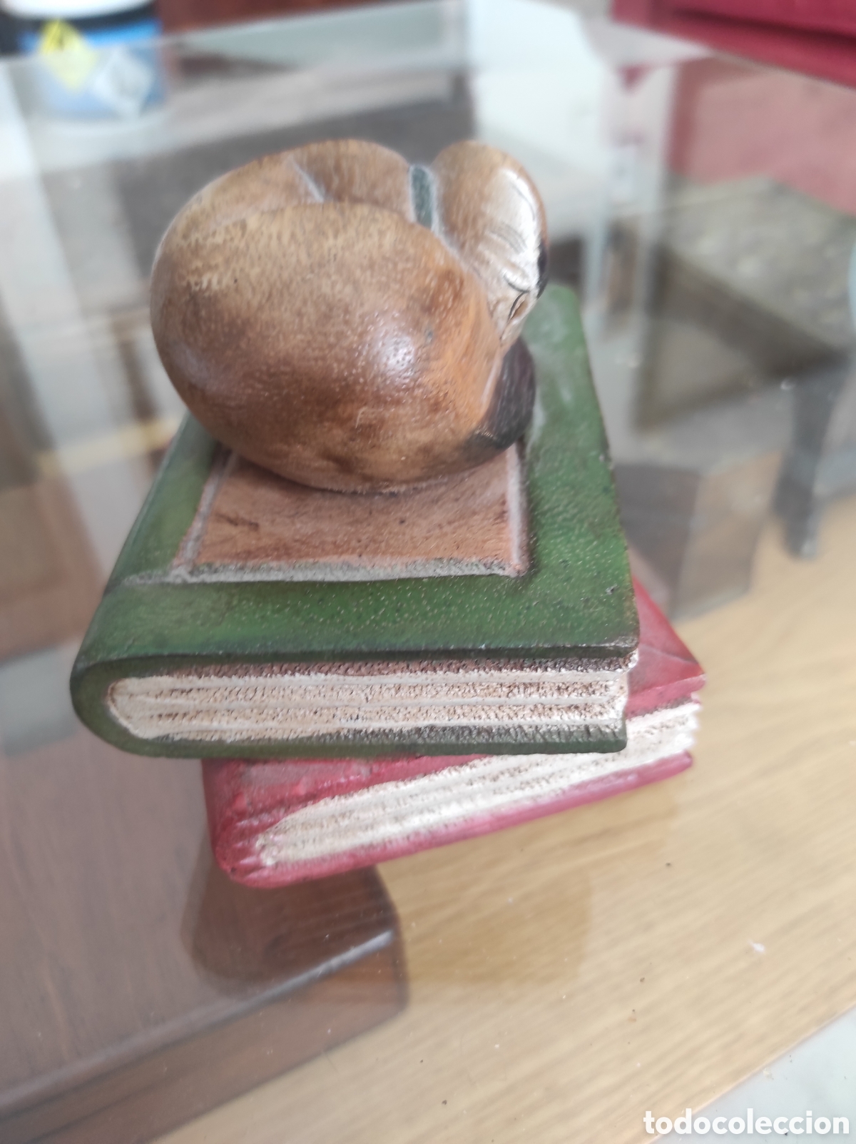 Vintage: Figura de gatito sobre libro - Foto 2