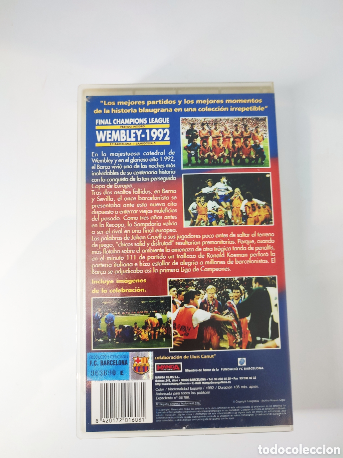 Vintage: Cinta de v&iacute;deo Wembley, 1992 - Foto 6