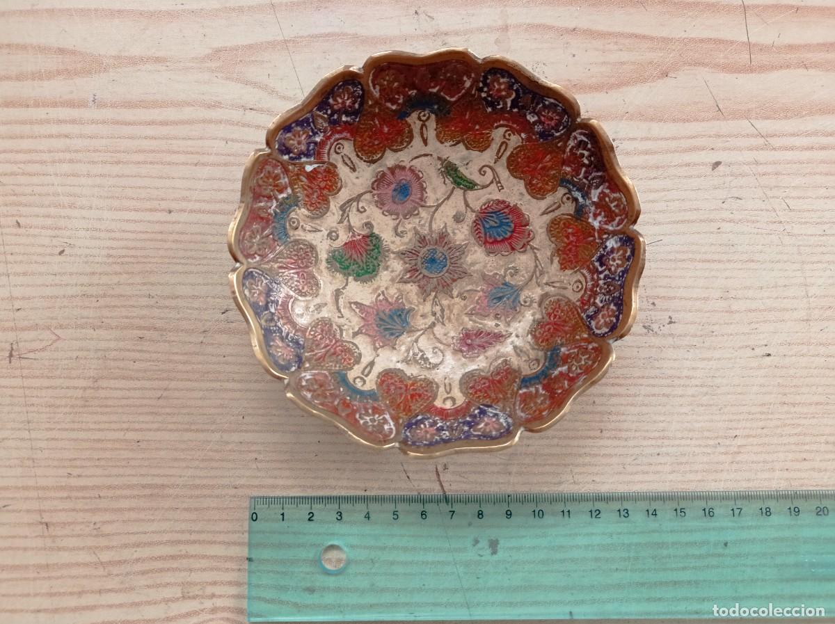 Vintage: Cuenco Hindu Laton Cobre Fabricado En India