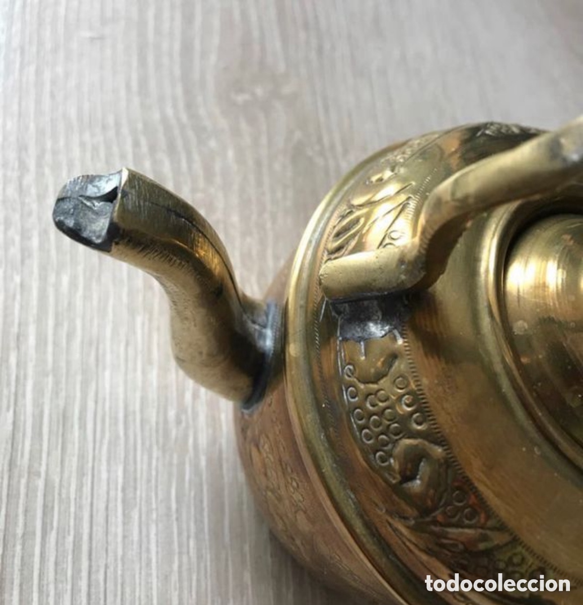 Vintage: Tetera metal dorado - Foto 2