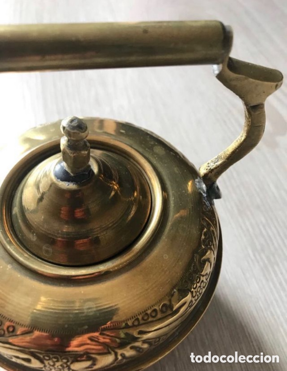 Vintage: Tetera metal dorado - Foto 3