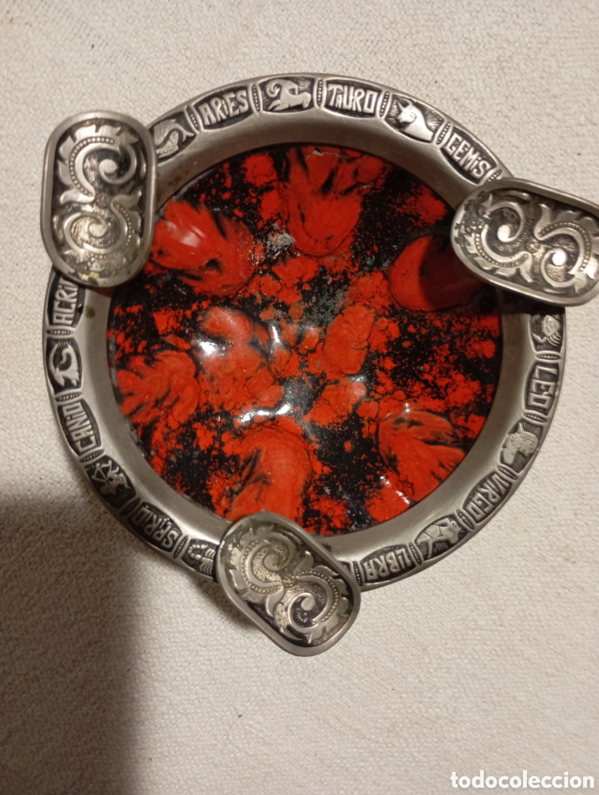 Vintage: Cenicero horoscopos con esmalte - Foto 1