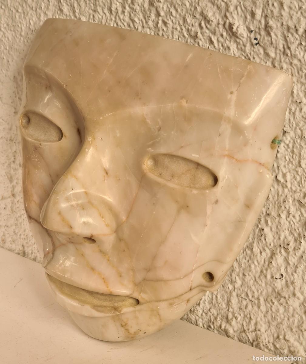 Vintage: M&aacute;scara de M&aacute;rmol Rostro Oriental - Decoraci&oacute;n - Foto 2
