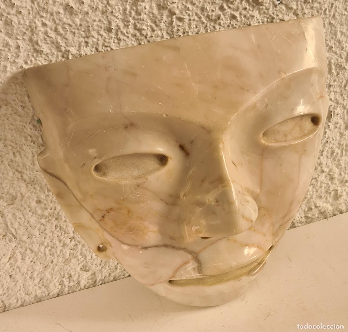 Vintage: M&aacute;scara de M&aacute;rmol Rostro Oriental - Decoraci&oacute;n - Foto 3