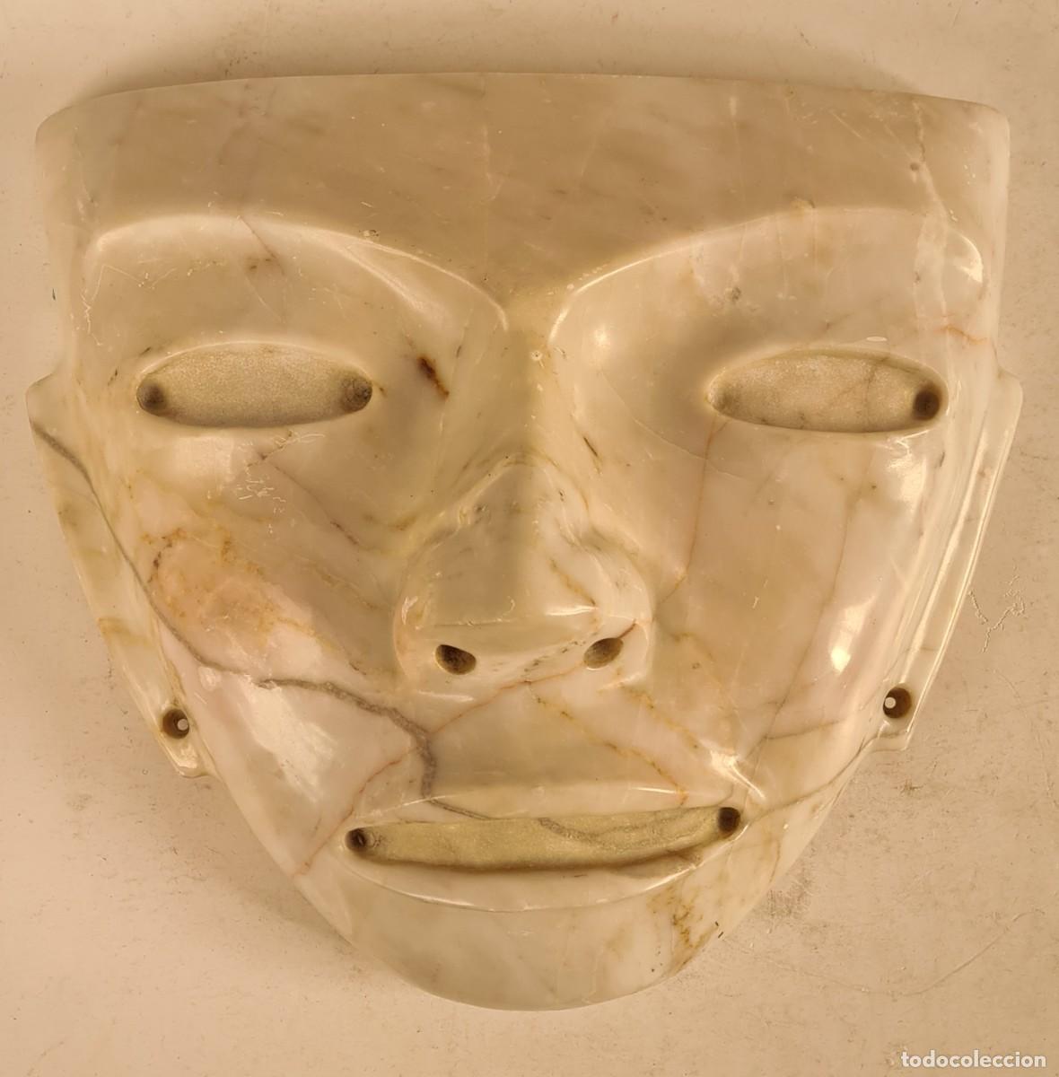 Vintage: M&aacute;scara de M&aacute;rmol Rostro Oriental - Decoraci&oacute;n - Foto 5
