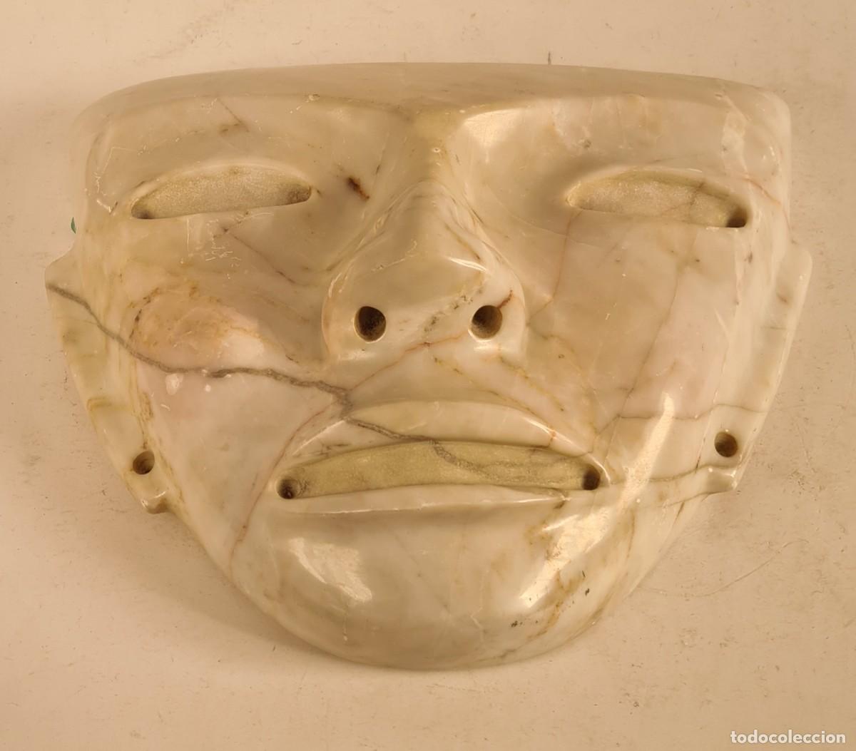 Vintage: M&aacute;scara de M&aacute;rmol Rostro Oriental - Decoraci&oacute;n - Foto 6