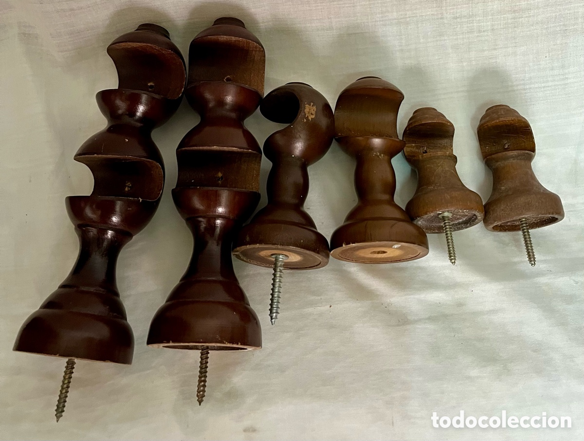 Vintage: 8 soportes para cortinas de madera - Foto 6
