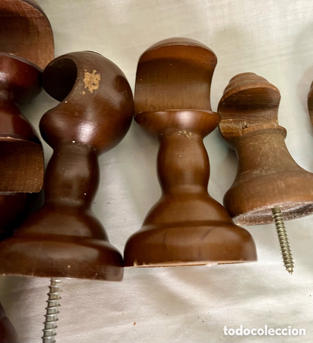 Vintage: 8 soportes para cortinas de madera - Foto 10