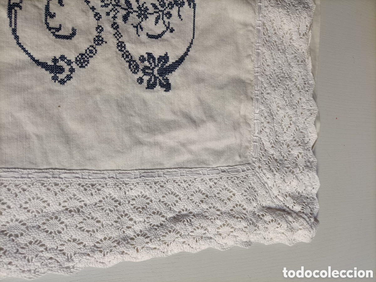 Vintage: Dos fundas cojines bordadas ganchillo - Foto 8