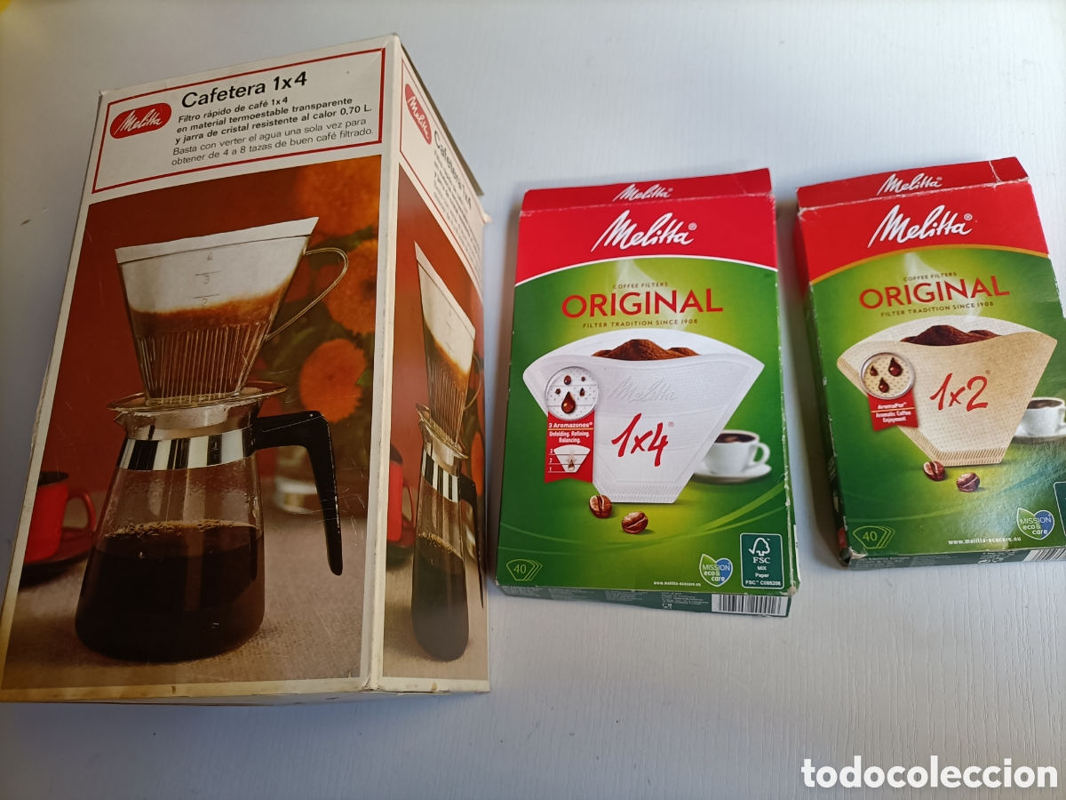 Vintage: Cafetera Melitta y filtros - Foto 1