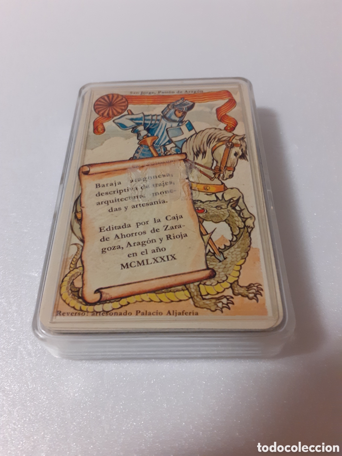 Vintage: BARAJA ARAGONESA DE CAJA AH ZARAGOZA FOURNIER NUEVA SIN USO