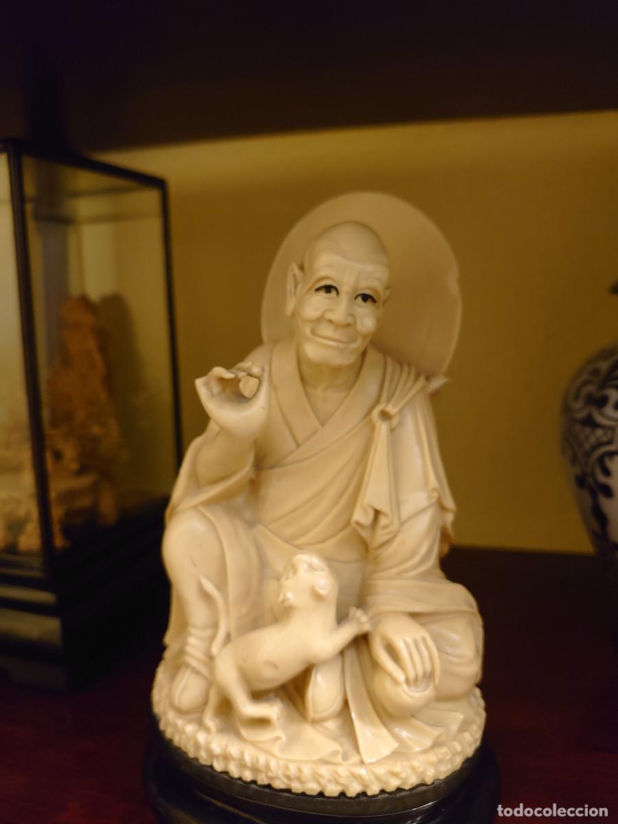Vintage: Figura de resina asiatico.