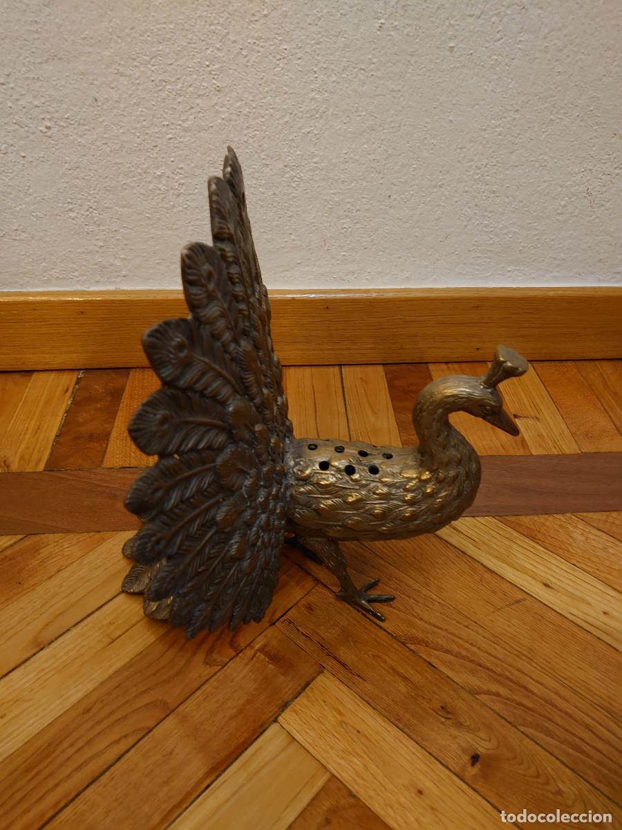 Vintage: Pavo real de hierro fundido - Foto 2