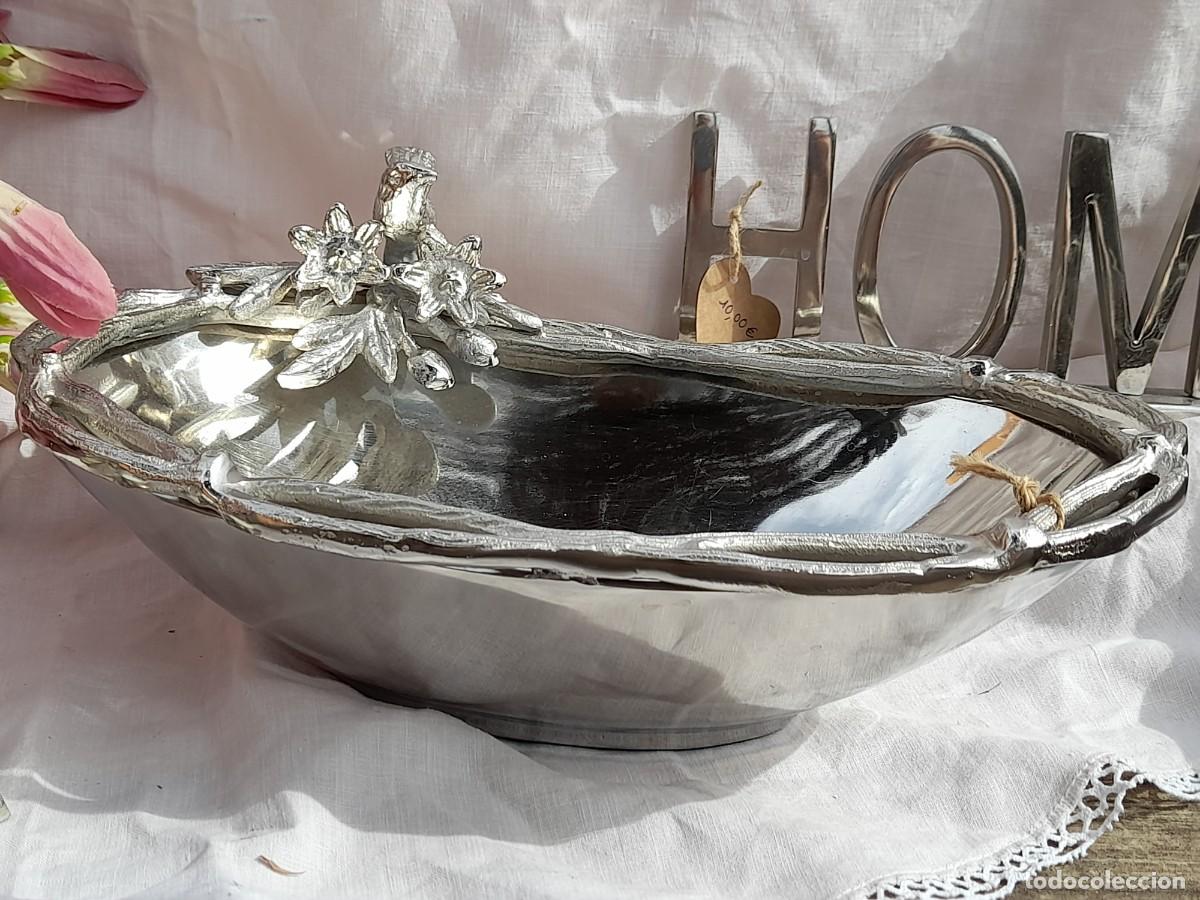 Vintage: fuente de metal plateado Pedro Duran