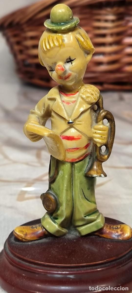 Vintage: ANTIGUA FIGURA PAYASO MUSICO