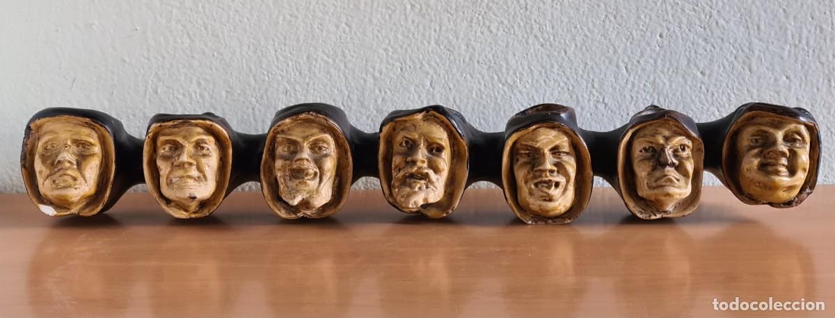 Vintage: Los 7 Pecados Capitales - Cabezas para guardar Pipas - Numerado 66 - Decoraci&oacute;n Vintage