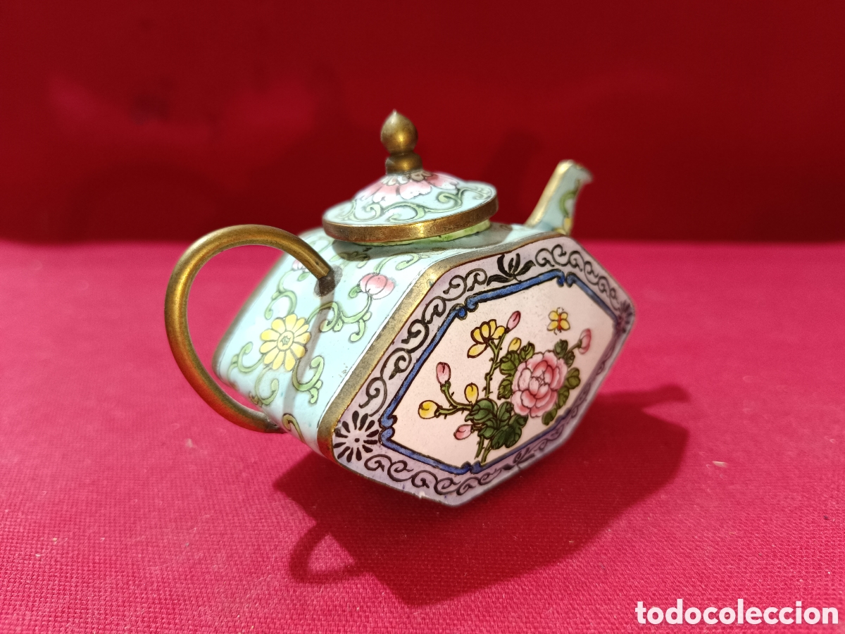 Vintage: Tetera oriental en esmalte Cloissone - Foto 2