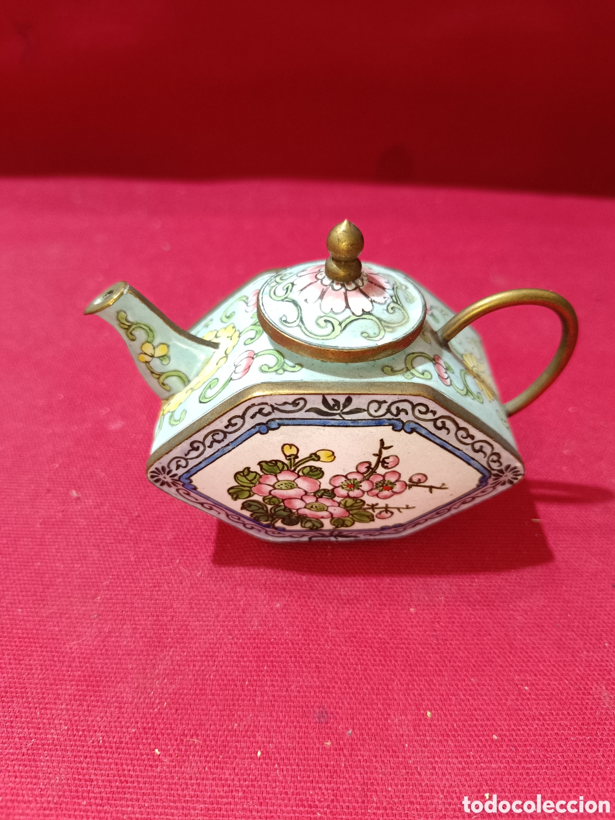 Vintage: Tetera oriental en esmalte Cloissone - Foto 1