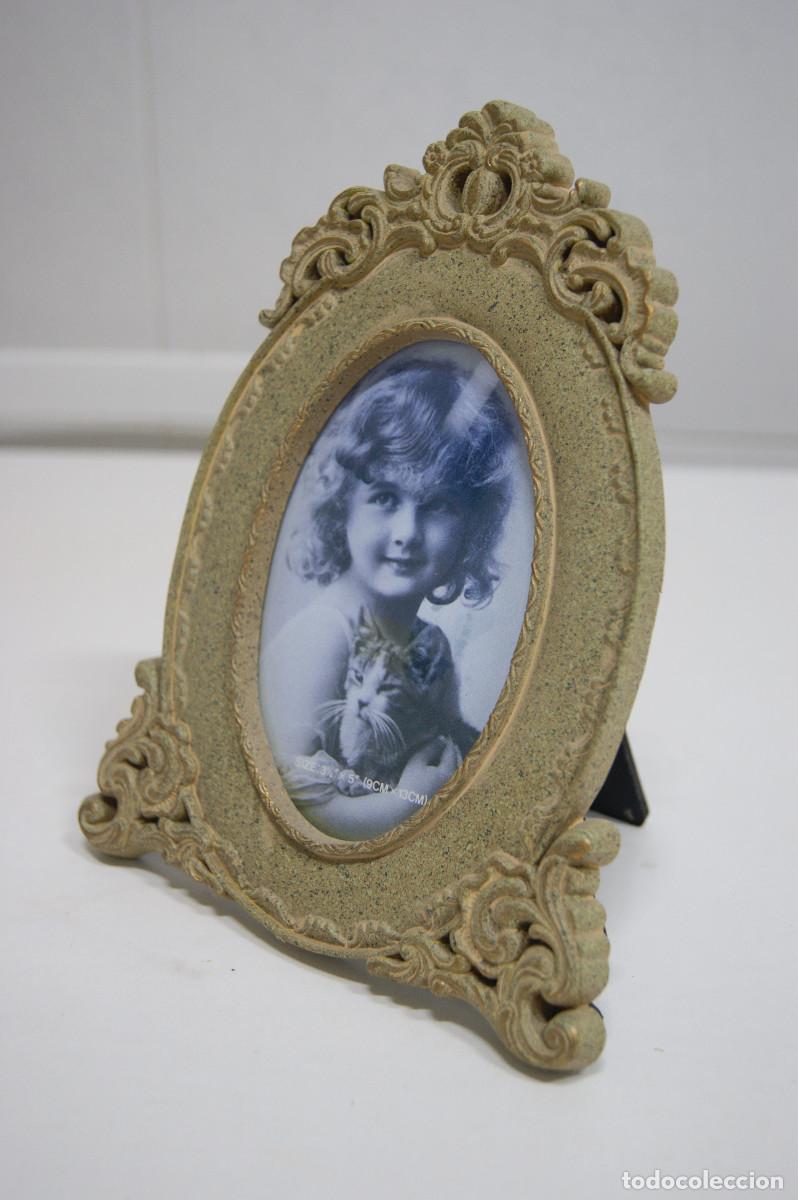 Vintage: Marco para foto madera de forma ovalada - Foto 3