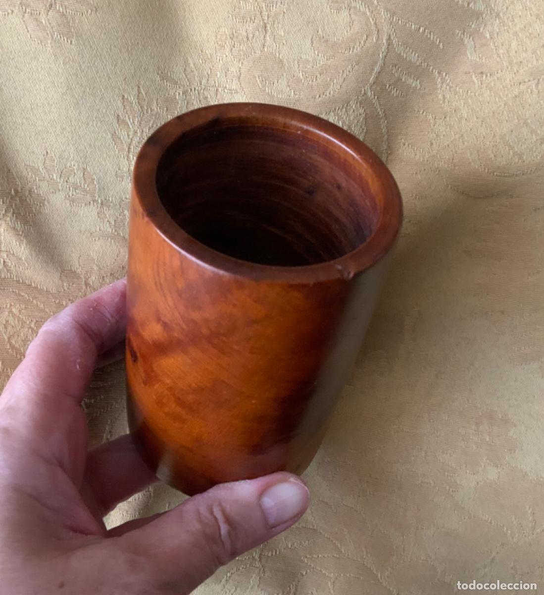 Vintage: PORTA L&Aacute;PICES MADERA RA&Iacute;Z DE TUYA - Foto 6