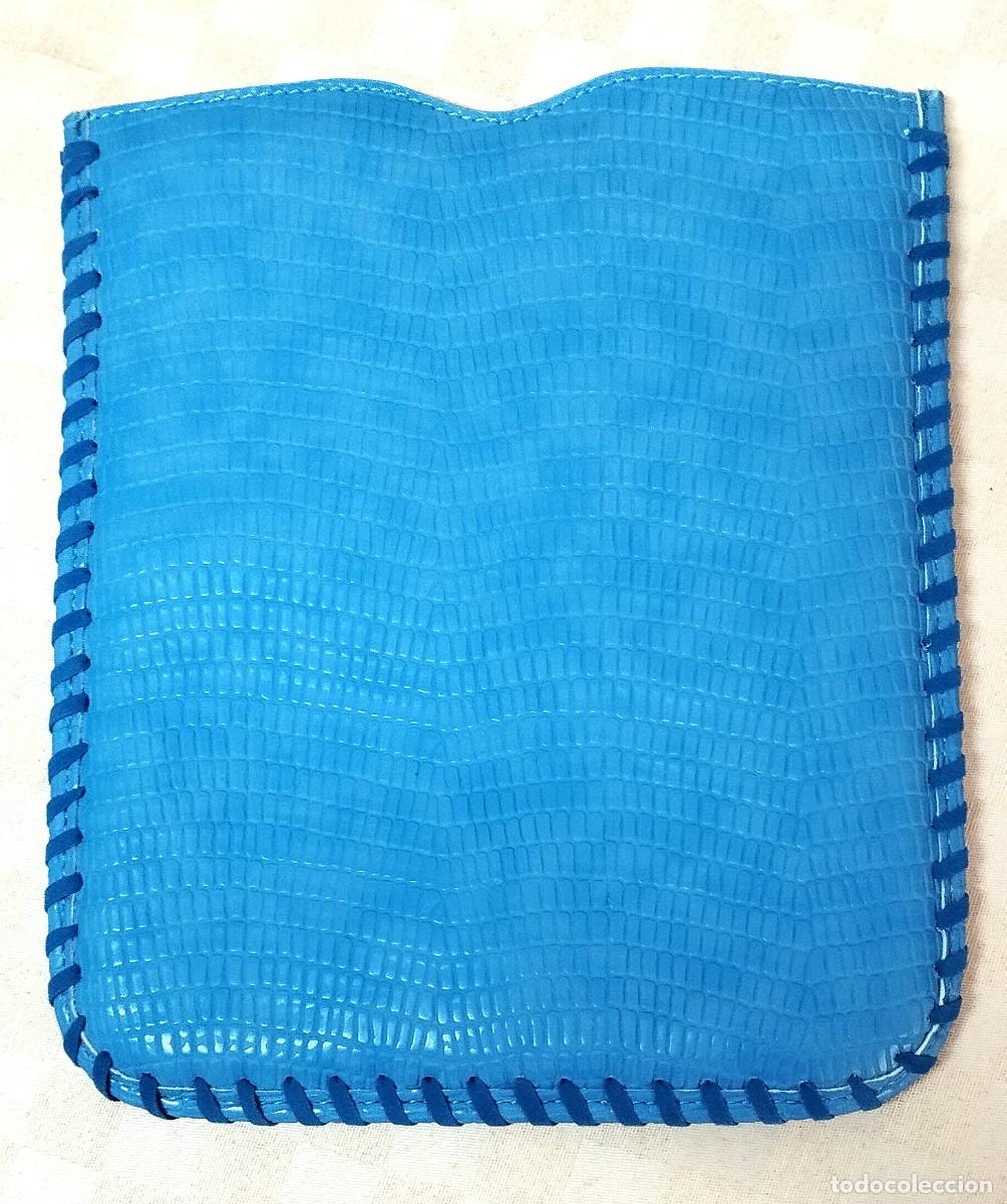 Vintage: Tablet funda polipiel, azul - Foto 3