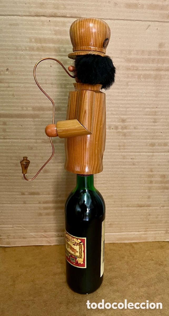 Vintage: ADORNO PARA BOTELLA DE MADERA - Foto 7