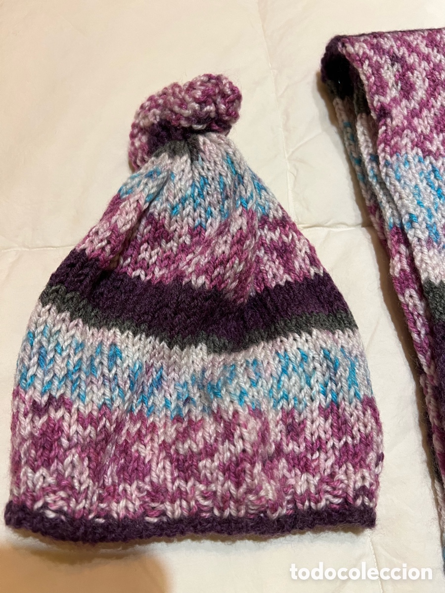 Vintage: Conjunto gorro y bufanda ni&ntilde;a - Foto 3