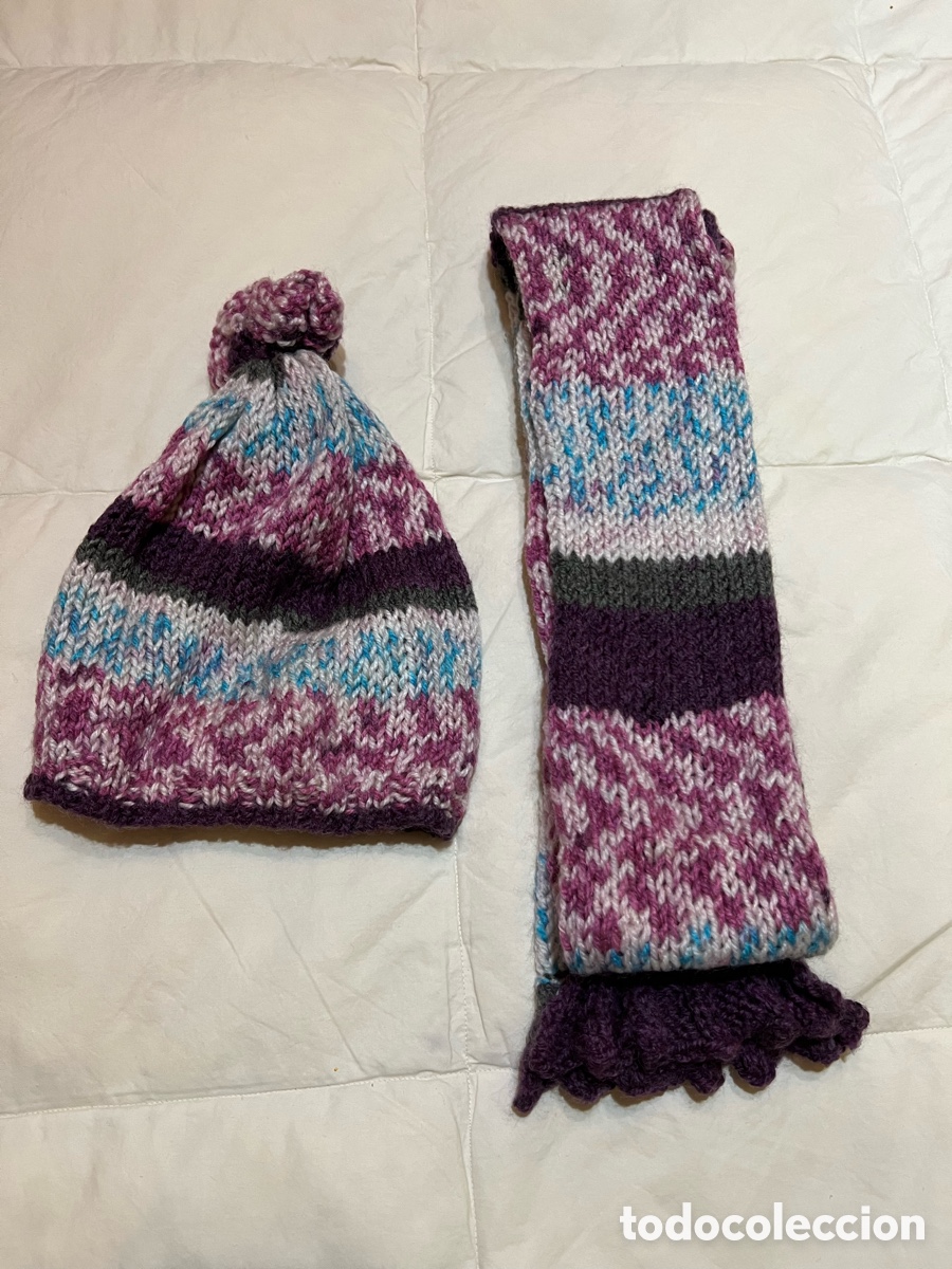Vintage: Conjunto gorro y bufanda ni&ntilde;a - Foto 1