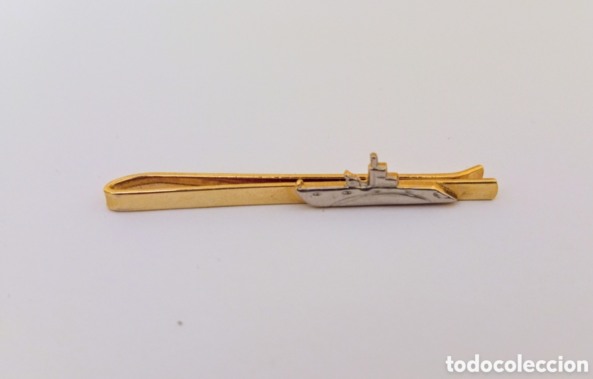 Vintage: PASACORBATA / PISA CORBATA -PASADOR- MOTIVO NAVAL -SUBMARINOS -METALICO