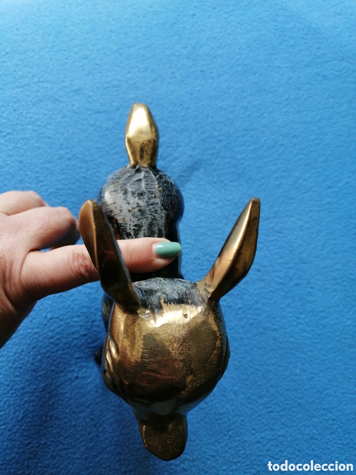 Vintage: Antiguo ciervo de bronce y dorado - Foto 4