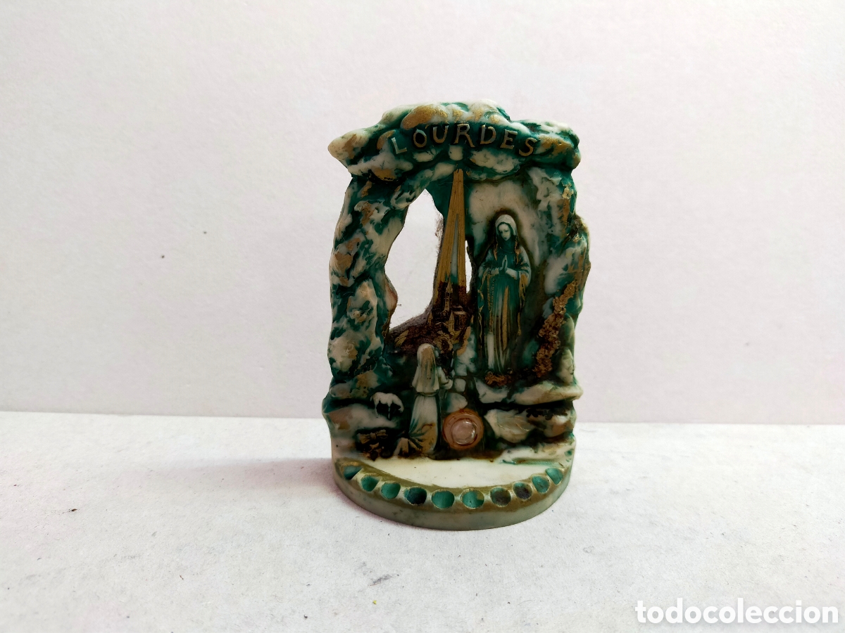 Vintage: FIGURA IMAGEN VIRGEN DE LOURDES, MADE IN ITALY.