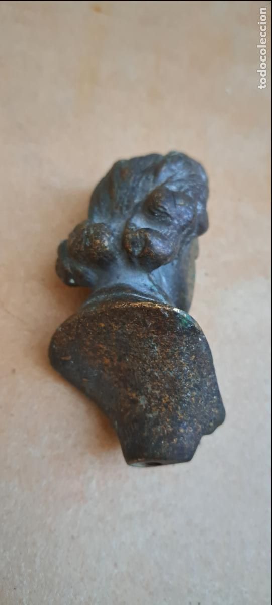 Vintage: Antiguo Busto en Lat&oacute;n de Fr&eacute;d&eacute;ric Chopin - Foto 5