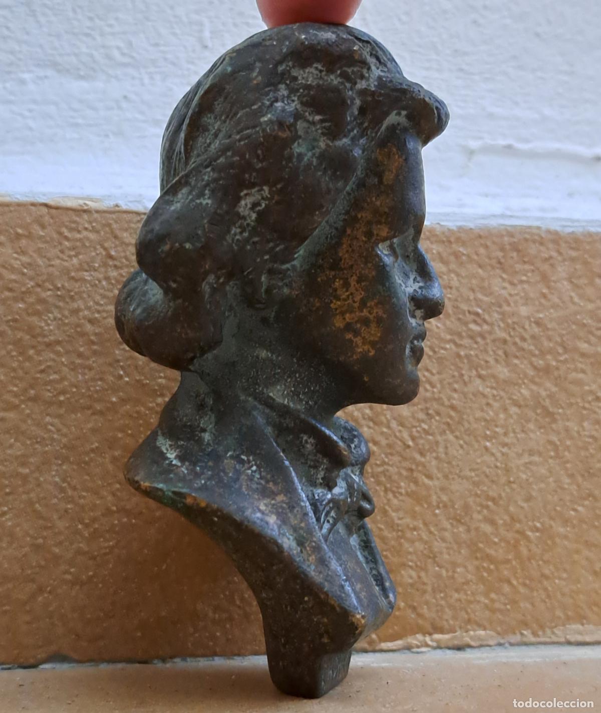 Vintage: Antiguo Busto en Lat&oacute;n de Fr&eacute;d&eacute;ric Chopin