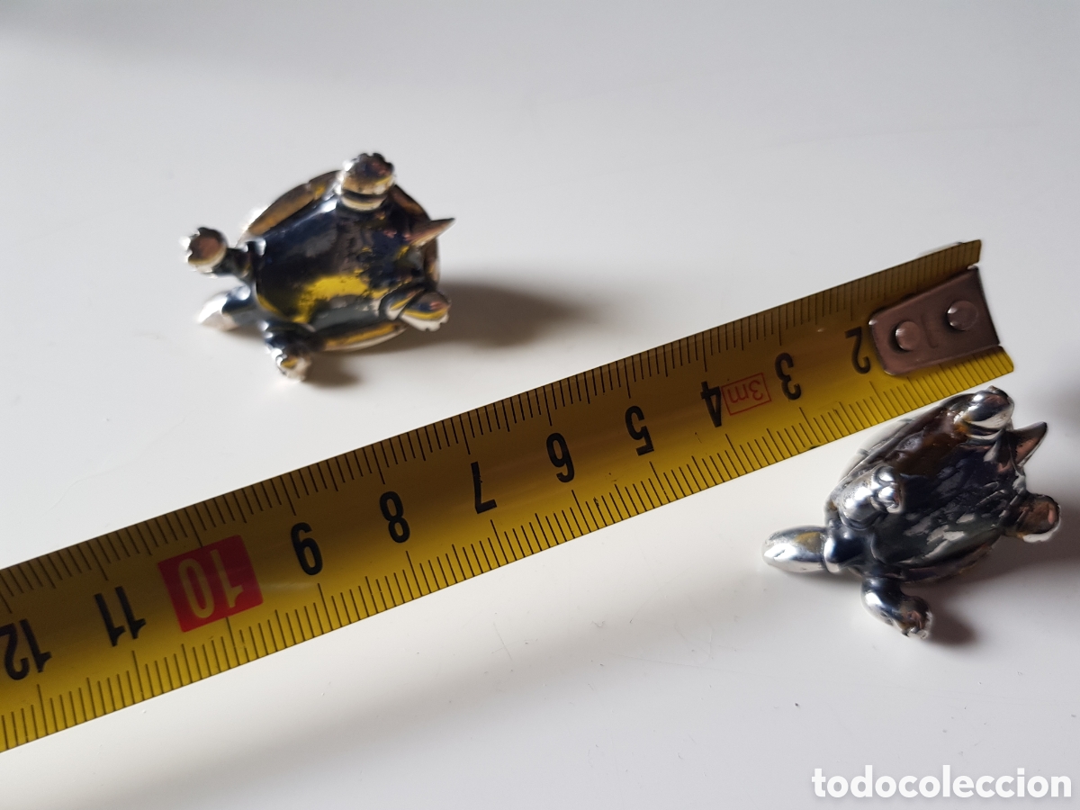 Vintage: Conjunto de tortugas de plata contrastadas, 925. - Foto 4