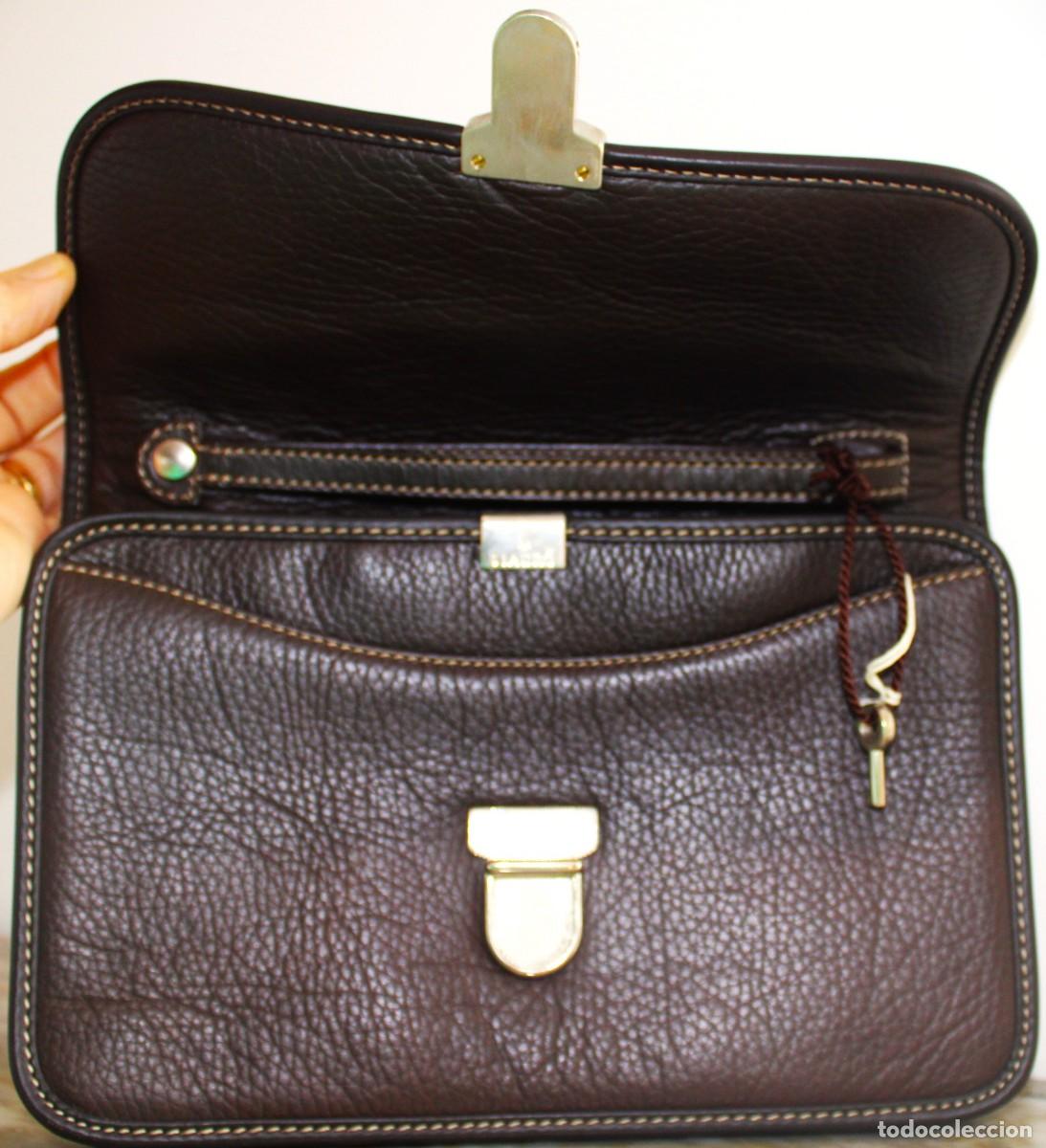 Vintage: CARTERA DE MANO DE PIEL DE LLADR&Oacute; - Foto 2