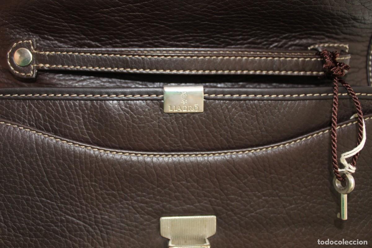 Vintage: CARTERA DE MANO DE PIEL DE LLADR&Oacute; - Foto 3