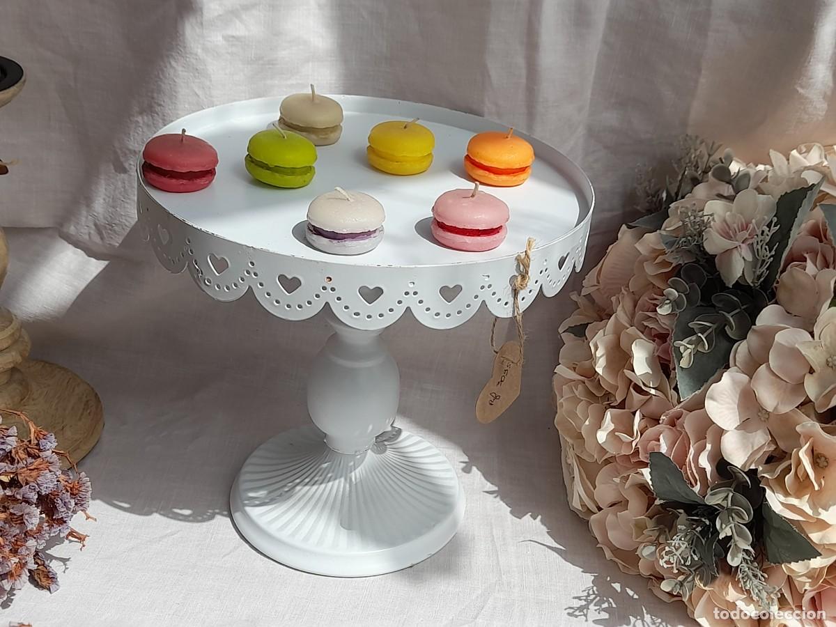 Vintage: Pie de tarta de metal