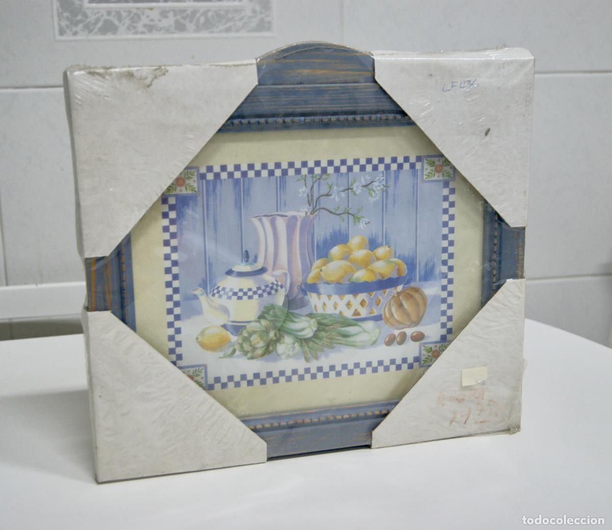 Vintage: Marco para pared en madera decap&eacute; azul - Foto 1