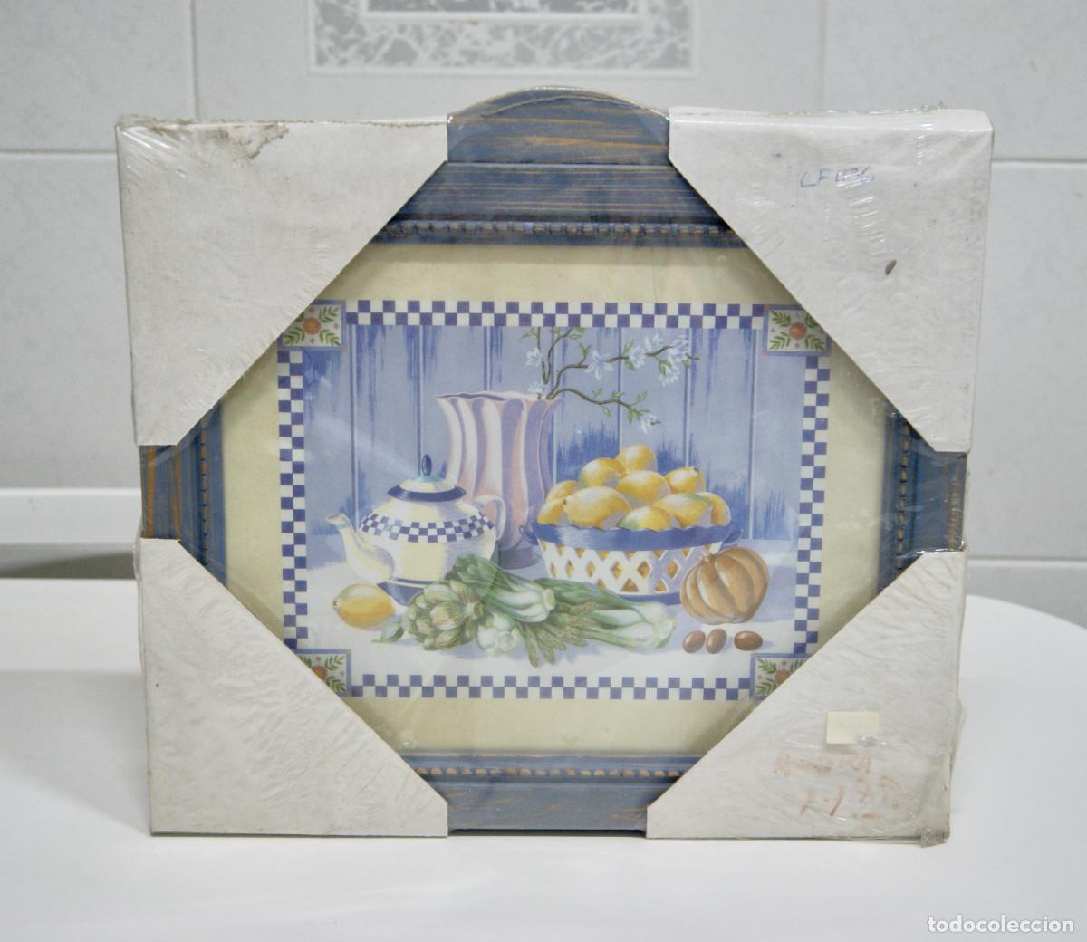 Vintage: Marco para pared en madera decap&eacute; azul - Foto 2