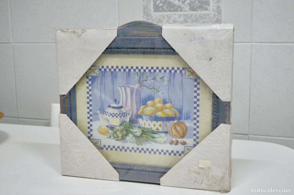 Vintage: Marco para pared en madera decap&eacute; azul - Foto 3