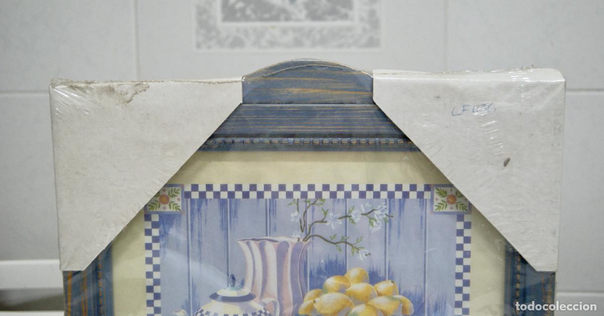 Vintage: Marco para pared en madera decap&eacute; azul - Foto 4