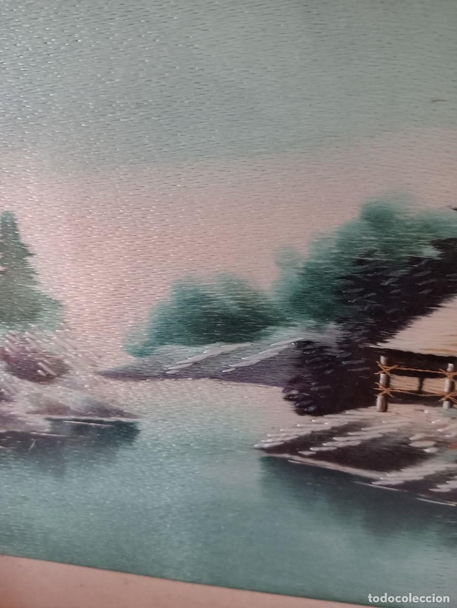 Vintage: Cuadro de seda japonesa - Foto 4