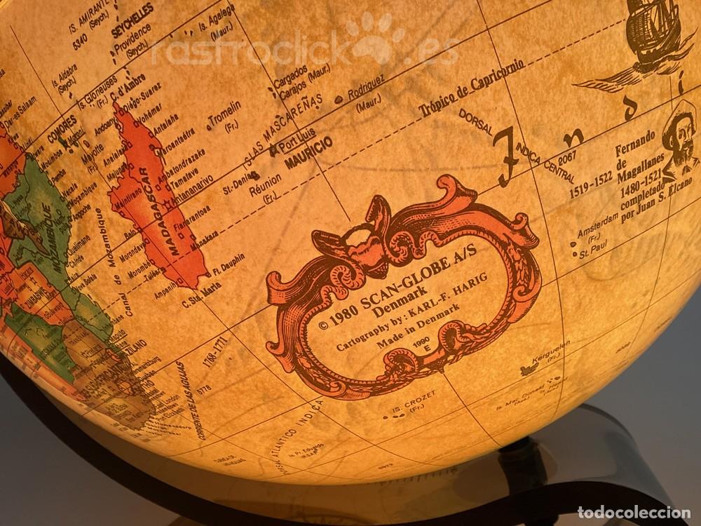 Vintage: Globo terr&aacute;queo SCAN-GLOBE con luz 1990 Dinamarca - Foto 5