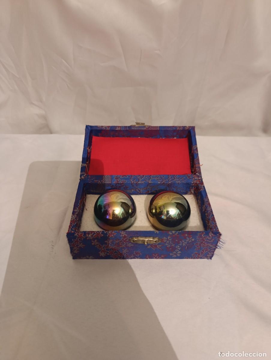 Vintage: Bolas baoding color gasolina - Foto 1